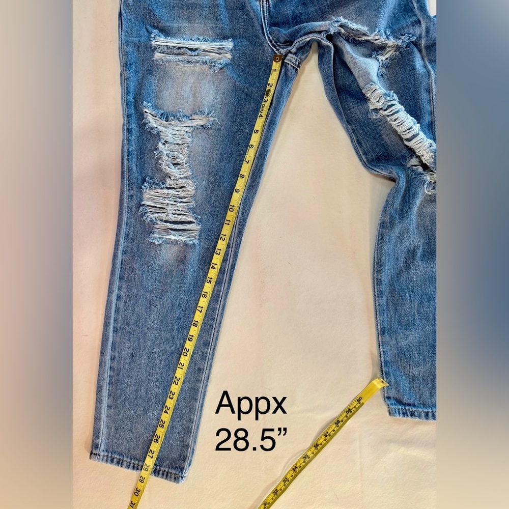 NWT PETRA153 High-Rise Paper-Bag Retro Jeans 100% Cotton (9/28) - Picture 11 of 16